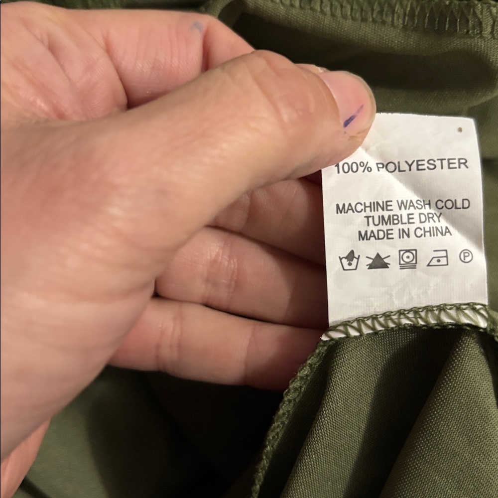 Chic Olive Floral Maxi Dress 2X - Picture 9 of 9